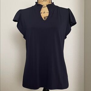 Talbots Navy Blue Blouse